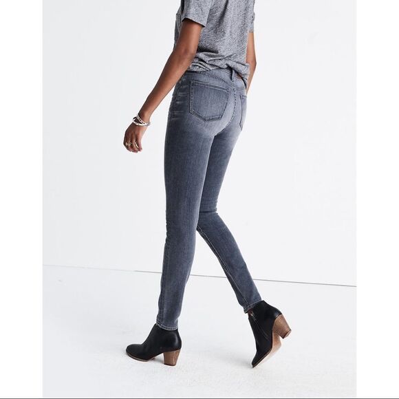 MADEWELL | 9” High Riser Skinny Skinny Gray Jeans, Size 25 - Picture 3 of 16